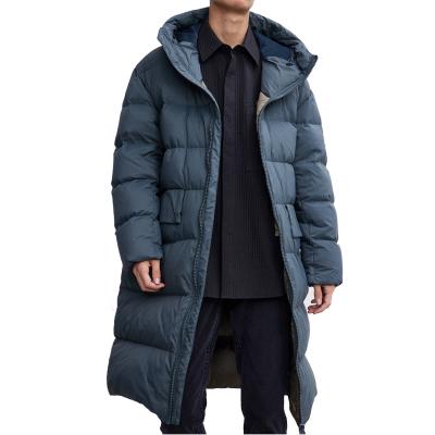 China Duck Windbreaker Outdoor Puffer Plus Anti-Wrinkle Men's Long Filled Jackets Custom Designer Coats Goose Down Mens Fleece Long for sale