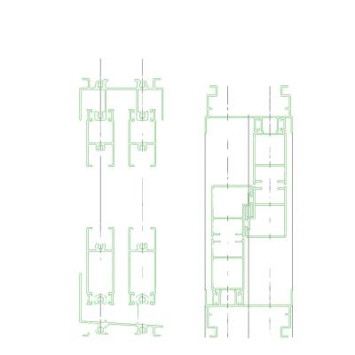 China door & Window Serie 20 Aluminum Profiles Foshan Guangdong Head for Windows and Doors in Uruguay for sale