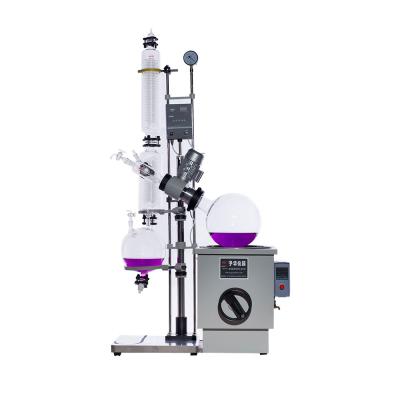 China Essential Lab Scale Glass Oil Distiller 30l Rotovap Rotary Evaporator for sale