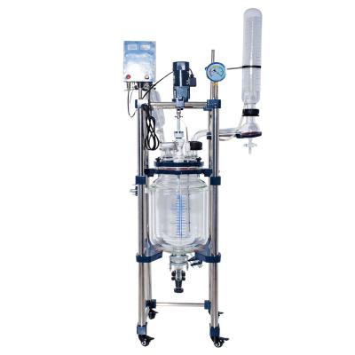 China Laboratory Stirring Double Layers 30l High Quality Jacketed Glass Reactor for sale