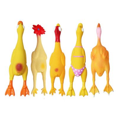 China Thinkerpet Viable Professional Wholesale All Kinds of Chicken Duck Goose Natural Latex Pet Squeaky Dog Toy for sale