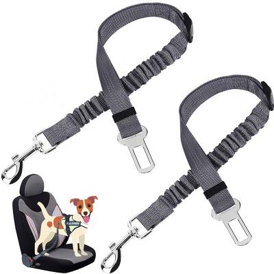 China Amazon Perro Collares Accessories Cat Safety Dog Restraints Harness Adjustable Hot Selling Viable Pet Car Seat Belts for sale