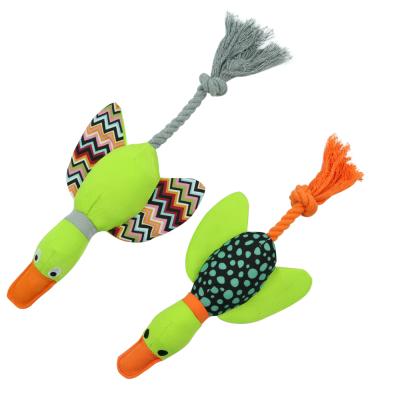 China Plush Sustainable Chew Promotion Goose Pet Squeaky Toys For Dog Chewing Environmentally Friendly Dog Rope Toy for sale