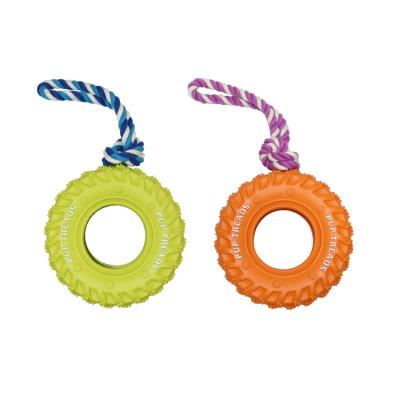 China OEM Sustainable Rubber Factory Dog Toy Rope Natural Rubber Strong Dog Toy For Chew Bite for sale