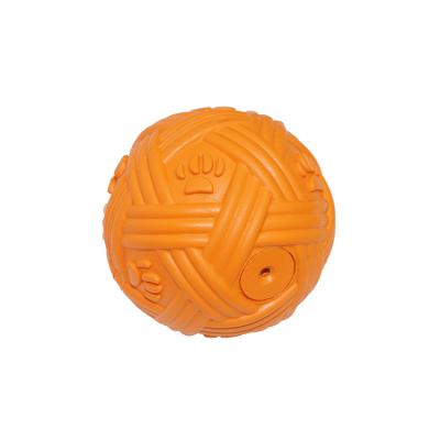 China Thinkerpet Viable Custom Color Waven OEM Rubber Pet Chew Toys Dog Dog Rubber Squeaky Balls Toy for sale