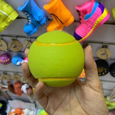 China Wholesal Manufactur Sustainable Design Pet Product Supplier Thinkerpet Durable Squeakers Tennis Football Interactive Strong Dog Toy Chew Ball for sale