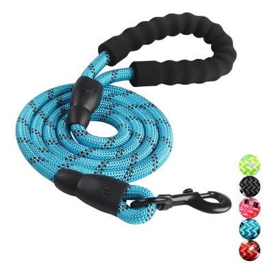 China Thinkerpet Handle Round Rope Pet Dog Leash Nylon Soft Pet Outdoor Sports Soft Dog Leash for sale