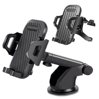 China Hot Selling Adjustable One Touch OEM Car Mount Retractable Phone Holder With Suction Cup Universal For Smartphones for sale