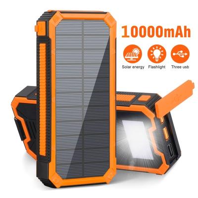 China Fast Power Bank 10000mah Solar Power Bank Mobile Phone Support Charging Charger LED Portable External 2021 Battery for sale