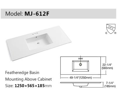 China Shampoo Sinks Vitreous Bathroom 612F Porcelain Basin for sale