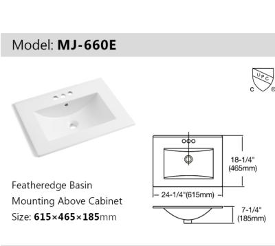 China Shampoo sink ceramic bathroom cabinet sink 660E for sale