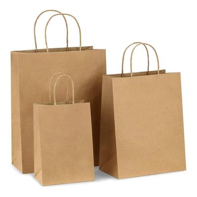 China Recyclable /Eco /Disposable/Durable Recyclable Kraft Paper Bag Logo Gift Packaging Eco-Friendly Custom Brown Recyclable/Reusable Brown Paper Bag for sale