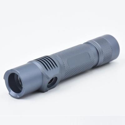 China Aluminum Alloy Aluminum Alloy CNC Lathe Hardware Parts Processing CNC Metal Flashlight Shell Machining Processing for sale