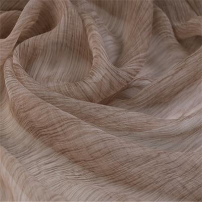 China GGT 100% Silk Crepe 6M/M Pleat Silk Fabric Organic Modern Gorgeous Chiffon Silk Fabric For Scarves Shawl Dress for sale