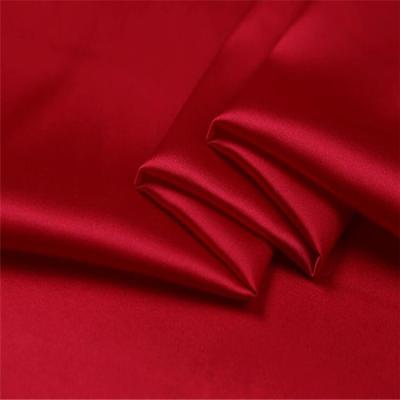 China Organic Autumn Elastic Silk Spandex Silk Stretch Satin Fabric For Decoration Wedding Dress for sale