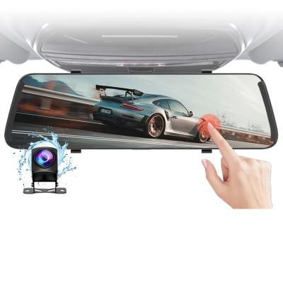 China 9.66 Inch 1080P Night Vision Touch Screen GPS Wireless Car Rear View Tracker Monitor DVR Parking Dash Mirror Touch Screen Cameras Black Box for sale