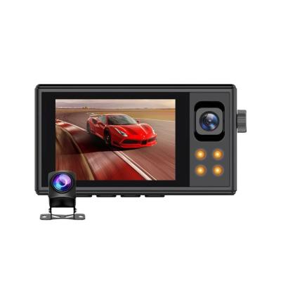 China NOVATEK NT96670 car dvr NOVATEK NT96670 front cam GC4653 2K rear cam AHD1080p rear cam AHD1080p dual 3 inch screen dash camera dvr recorder for sale