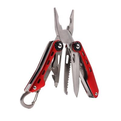 China Unrated Universal Tools Survival Pocket Knife Blade Pliers With Multifunctional Carabiner Pliers Hand Tool Folding Nose Along for sale