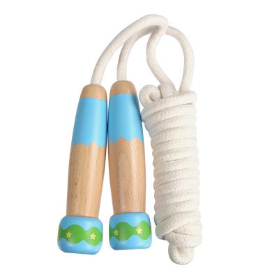 China Speed ​​Jump Forming Wooden Indoor Jumping Equipment Multi Color Gym Training Exercise Handle Skipping Rope for sale