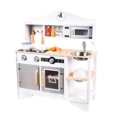 China Wooden Miniature Kids Kitchen Play Set Educational Children Cooking To Pretend Kitchen Play House Toys for sale