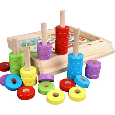 China Wooden montessori digital math toys intelligence developing math educational toy for 3 years old kids for sale