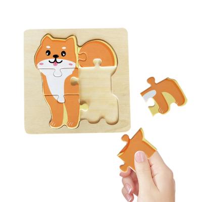 China DIY TOY Wooden Animal Child Educational Developmental Shaping Toy Baby Colorful Jigsaw Puzzle for sale