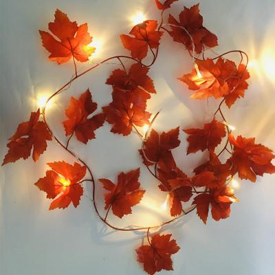 China Holiday Light Thanksgiving Best Selling Maple Leaf Garlands String Light For Garlands Party Holiday Decoration for sale