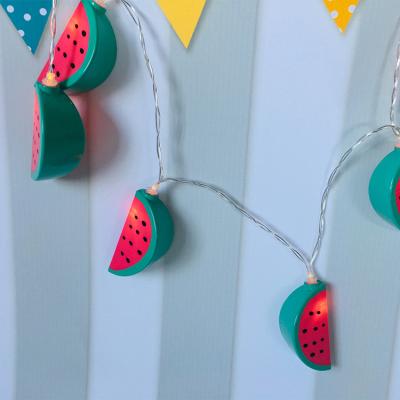 China Holiday Light Party Decoration 1.5M Battery Watermelon Shape Mini Led String Light for sale