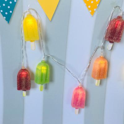 China Garden Ice Cream Outdoor Stick Fairy Creative Color Led Decor Light String for sale