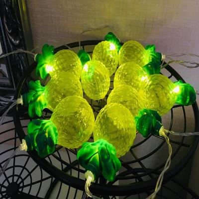 China Holiday Light Holiday Decoration Pineapple 10L 1.5M Battery Operated Christmas String Led Light for sale