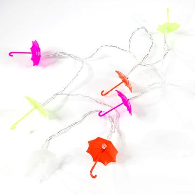 China Holiday Light 4 Color Plastic Holiday Decoration 1.7M Led Umbrella String Light for sale