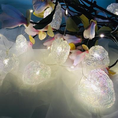 China Holiday Light New Arrivals Valentine's Day Battery Operated Led Copper Wire Heart Shape String Light for sale