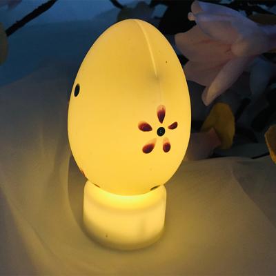 China Decoration Light 3D Dotted Egg Led Night Light Holiday Easter With Button Battery for sale