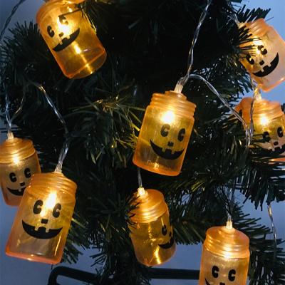 China Halloween Decorations 1.5M Pumpkin 10L Battery Operated Bottle Led String Lights 3.6*3.6*3.6cm for sale