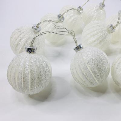 China Chinese Factory Made Plastic Christmas Decoration 1.7M Led White Ball String Lights for sale