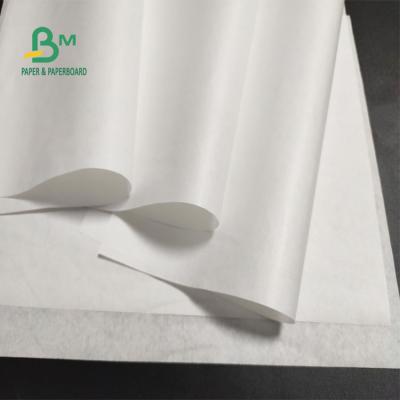 China Greaseproof Roll 600mm Jumbo White 1090mm Kraft Paper 30gsm 50gsm For Wrapping Sandwich for sale