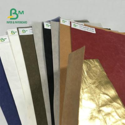 China Vogue Kraft Paper Fabric Waterproof Biodegradable Colorful Washable Roll For Handbags / Wallet for sale