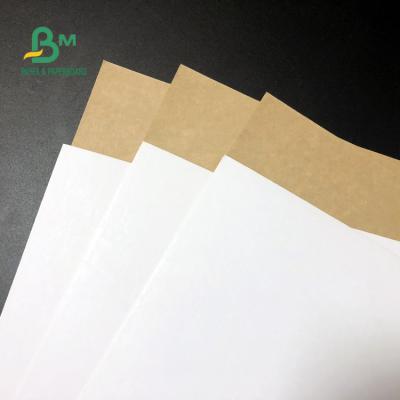 China Eco Friendly Moisture Proof White Top Coating Pulp Wood Fast Food Paper Printable Kraft Wrapping Paper for sale