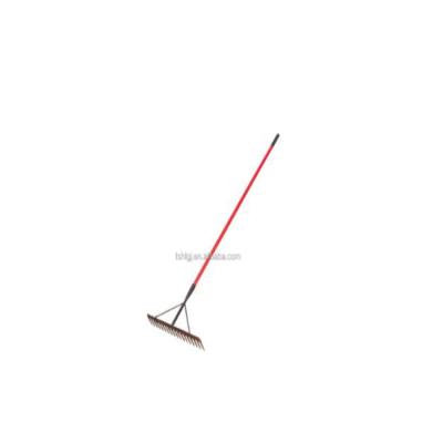 China Hot Selling Wooden Rake Garden Lawn Rake Free Sample Handle Wood Cleaning Rake for sale