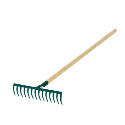 China Agriculture steel garden rake 12 14 16 18 20teeth 120cm long wooden handle high quality wholesale rake for sale