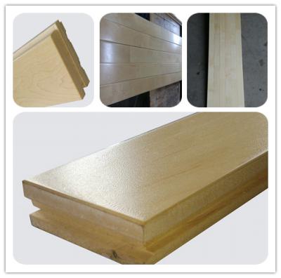 China 22x65mm thick light maple sport hardwood flooring for sale