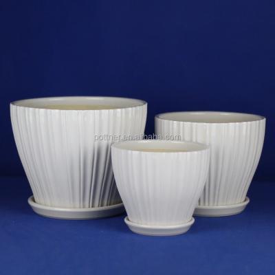 China 241W Ceramic White Flower Pots for sale