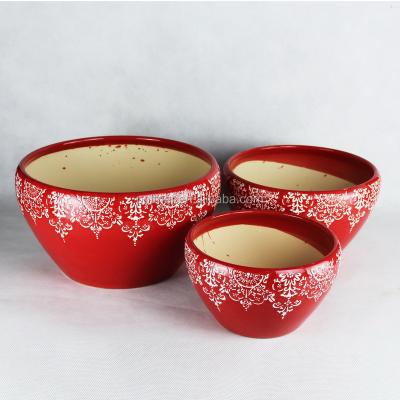 China Wholesale Ceramic Flower Pots Flowerpot Garden Potted Plant Pot Planter 361RS-EW for sale