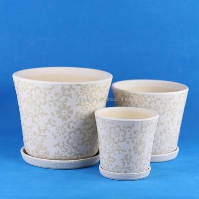 China Ceramic White Ceramic Pot Planters 211P-G2 for sale