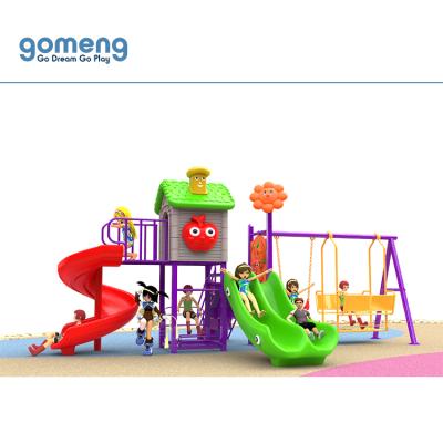 China Hot-selling plastic playground cheap kids playhouse slide outdoor playground with swing for sale for sale