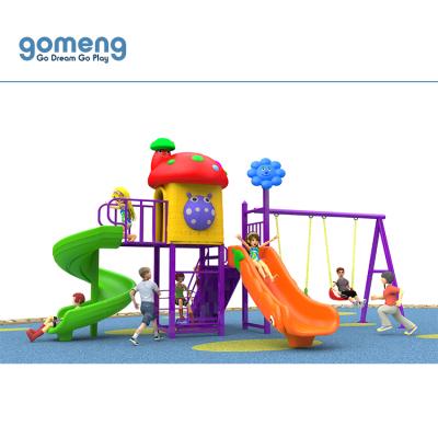 China Plastic Playground Simple Outdoor Playground Equipment With Kids Slide Swing Sets Toys For Children for sale