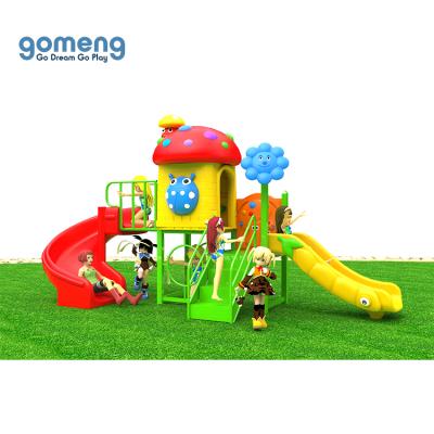 China Plastic Outdoor Playground Baby Playground Equipment Two Swing Set Children Plastic Playground for sale