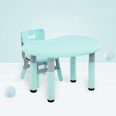 China Modern Kids Furniture Kindergarten Learning Plastic Study Table And Chair Set For Kids for sale