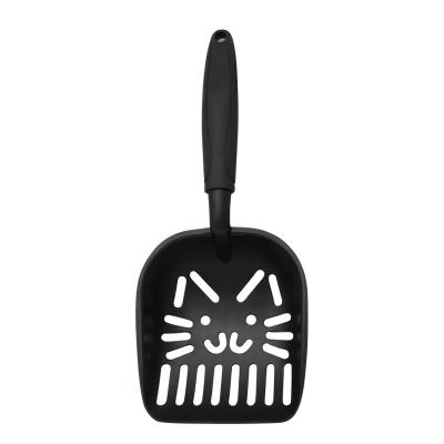 China Viable Low Price Plastic Cat Poop Scoop Metal Cat Litter Shovel Cat Litter Hollow Scoop for sale