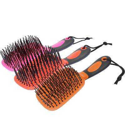 China Professional Horse Brush Factory Custom Logo Horse Hair Tail Mane Grooming Cleaning Brushes for sale